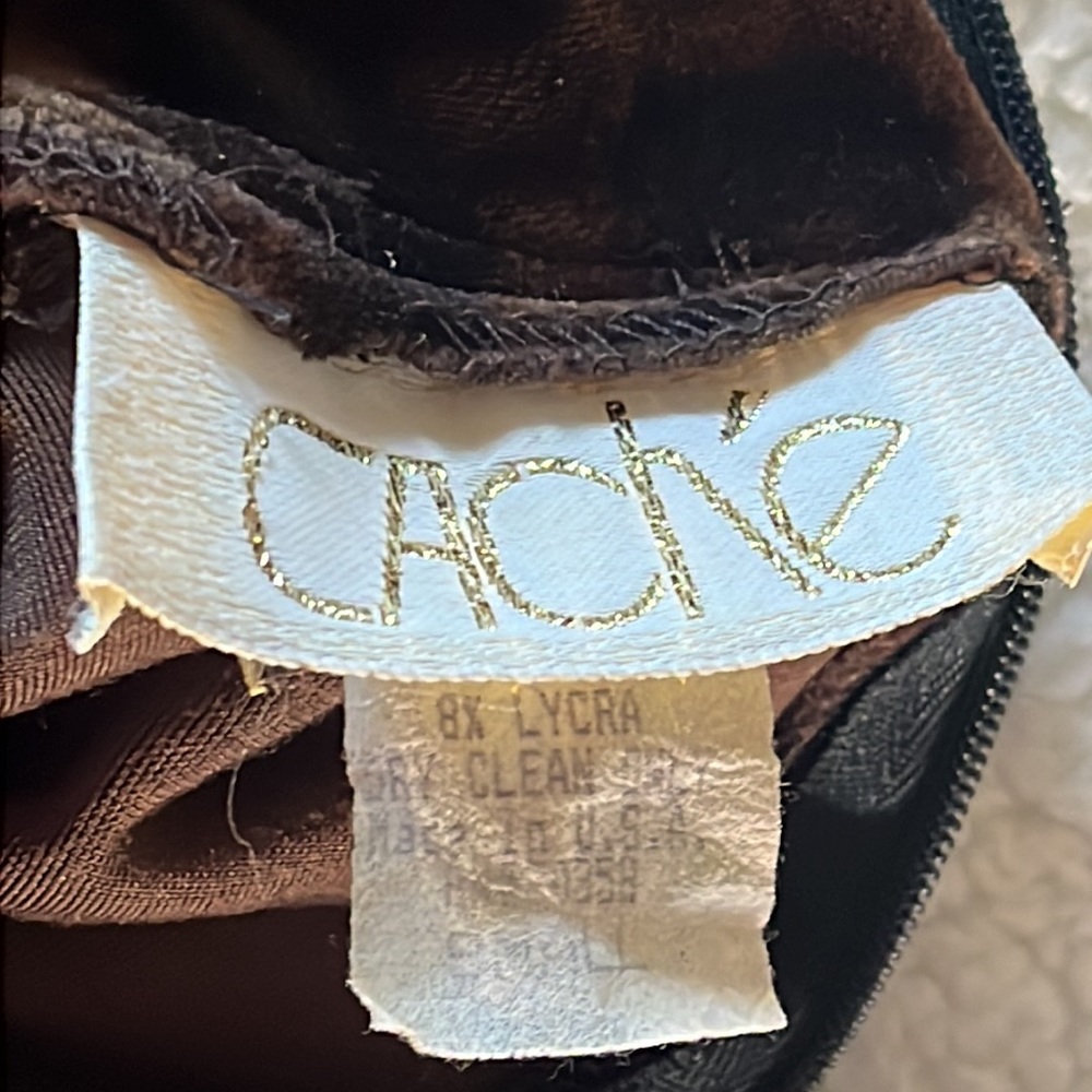 Cache Vintage Leopard Print Velvet And Lace Bodys… - image 5